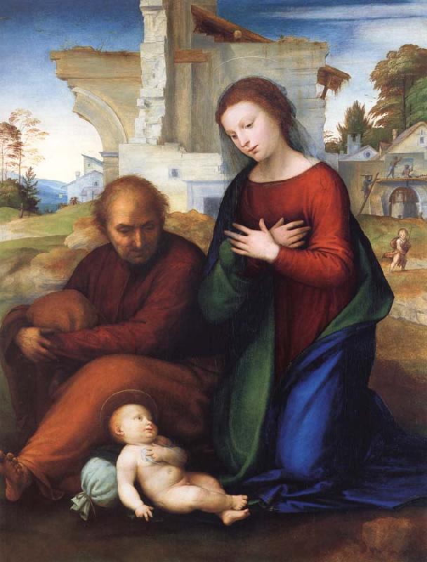Fra Bartolommeo The Virgin Adoring the Child with Saint Joseph oil painting image